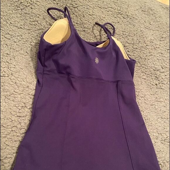 Athleta Tankini Top Swimsuit Sz 32 C Purple - Picture 2 of 12